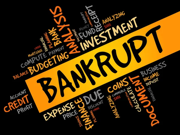 BANKRUPT word cloud — Stock Photo, Image