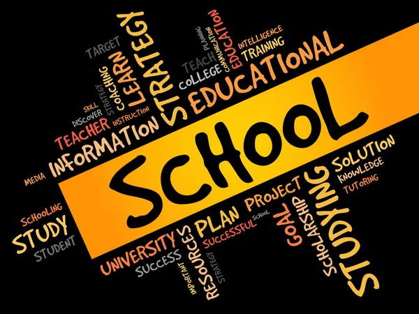 SCHOOL word cloud — Stock Photo, Image