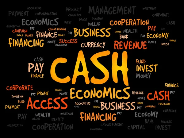 Cash word cloud — Stockfoto