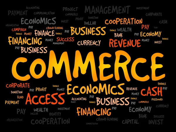 Commerce word cloud — Stockfoto