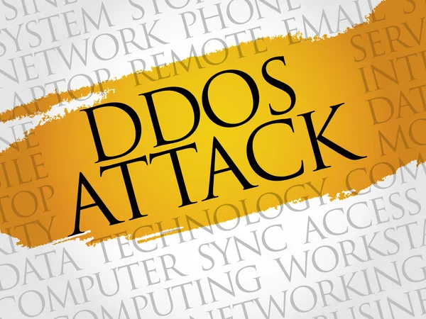 Ddos greifen Wortwolke an — Stockfoto