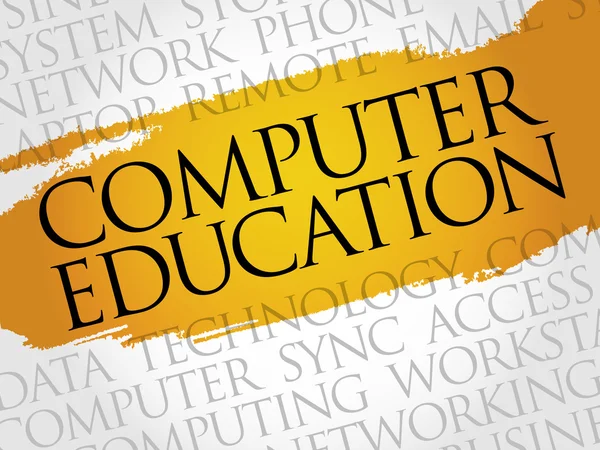 컴퓨터 교육 단어 구름 — 스톡 사진