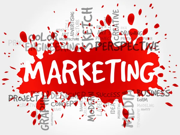 Marketing palabra nube — Foto de Stock