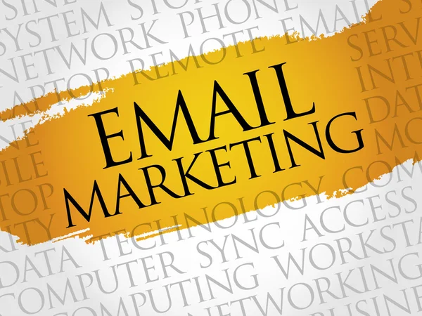 E-mail Marketing slovo mrak — Stock fotografie