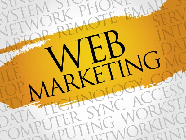 Web Marketing palabra nube —  Fotos de Stock