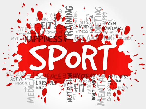 SPORT word cloud, fitness — Stock Photo, Image