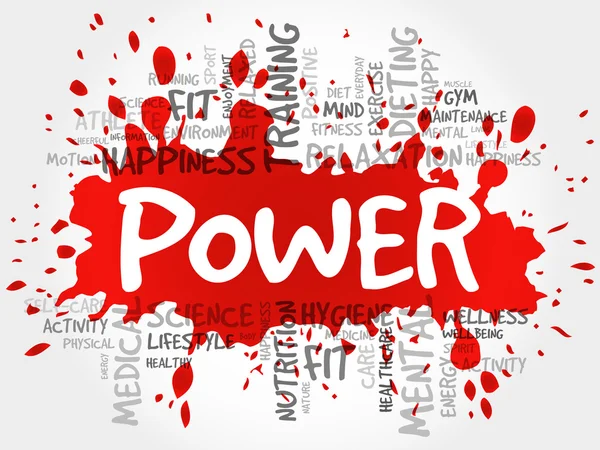 POWER word cloud, fitness — Stock Photo, Image