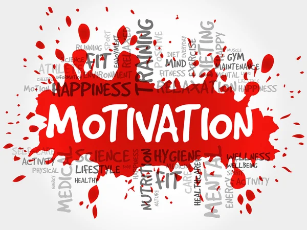 Motivation word cloud, fitness — Stockfoto