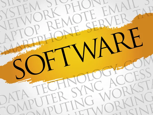 Software palabra nube — Foto de Stock