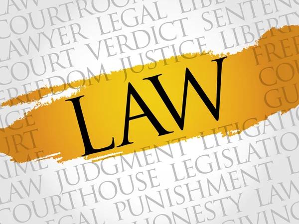 Law word cloud — Stock Photo, Image