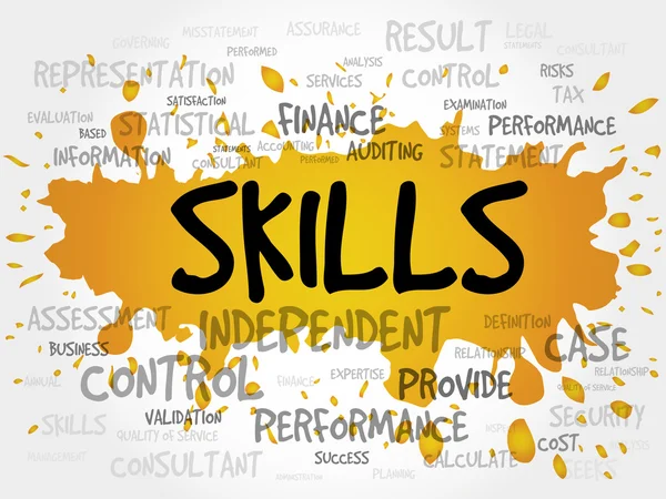 SKILLS word cloud — Stock Photo, Image