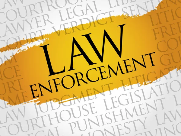 Law enforcement word cloud — Stock Photo, Image