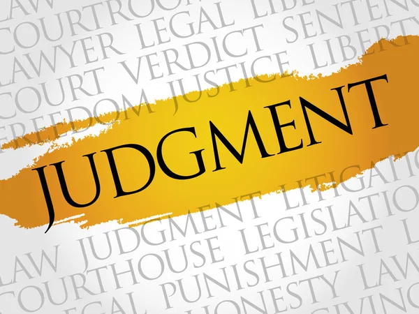Judgement word cloud — Stock Photo, Image