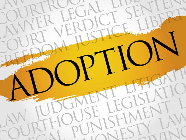 Adoption word cloud — Stock Photo, Image