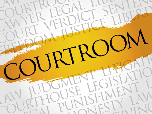 Courtroom word cloud — Stock Photo, Image