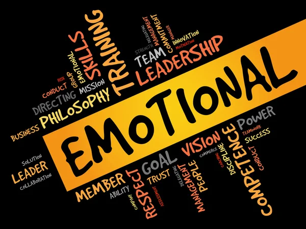 Emotionele word cloud — Stockfoto