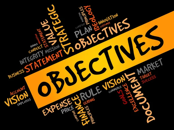 Objectives word cloud — Stock Photo, Image