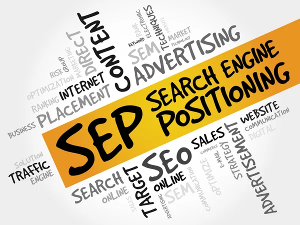 SEP (posicionamento do motor de busca ) — Fotografia de Stock