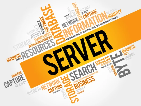 Server-Wortwolke — Stockfoto