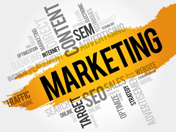 Marketing palabra nube — Foto de Stock