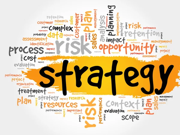 Strategi word cloud — Stockfoto