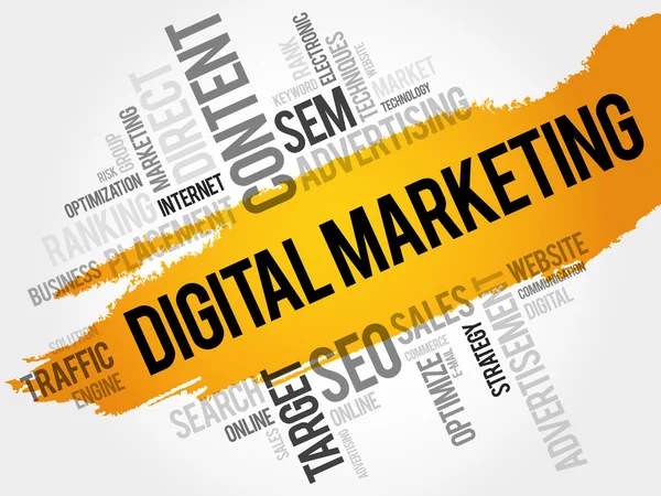 Digitális marketing szó felhő — Stock Fotó