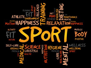 Spor kelime bulutu, fitness