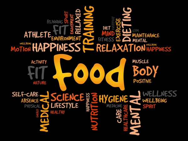 FOOD word cloud, fitness — Stock Photo, Image