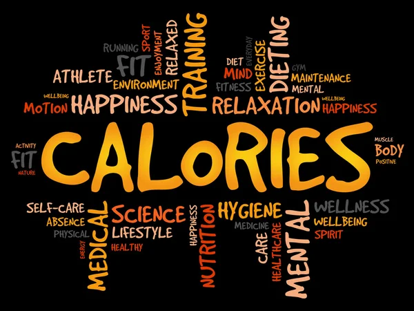 CALORIES word cloud, fitness — Stock Photo, Image