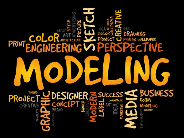 Modeling word cloud — Stockfoto