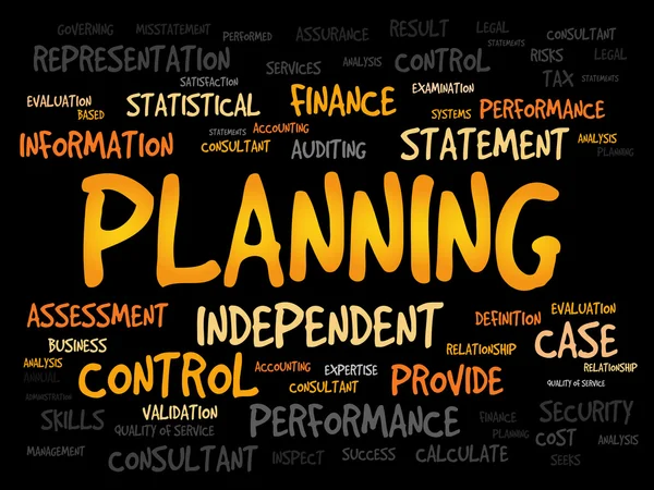 PLANNING word cloud — Stock Photo, Image
