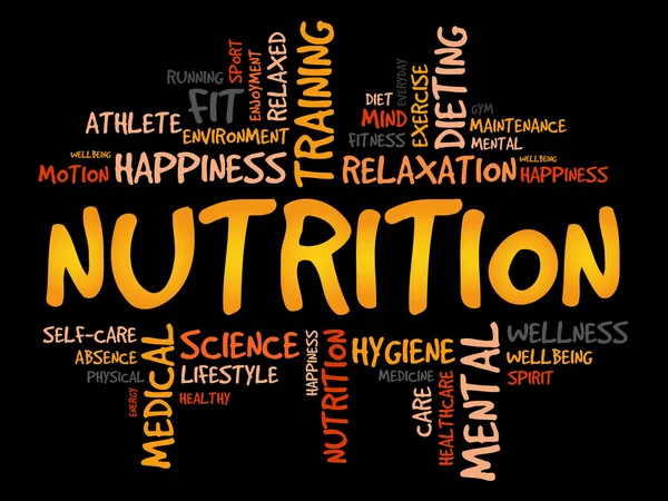 Nutrition word cloud, fitness — Stockfoto