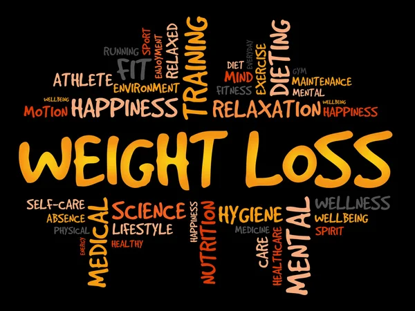 Gewichtsverlust Wort Wolke, Fitness — Stockfoto