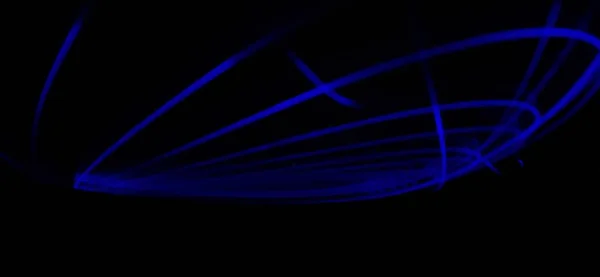 Närbild Neon Blå Spirograph Geometriska Mönster Abstrakt Isolerad Svart Bakgrund — Stockfoto