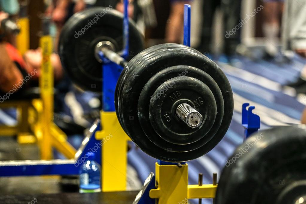 Barbell for bench press — Stock Photo © sportpoint 116502874