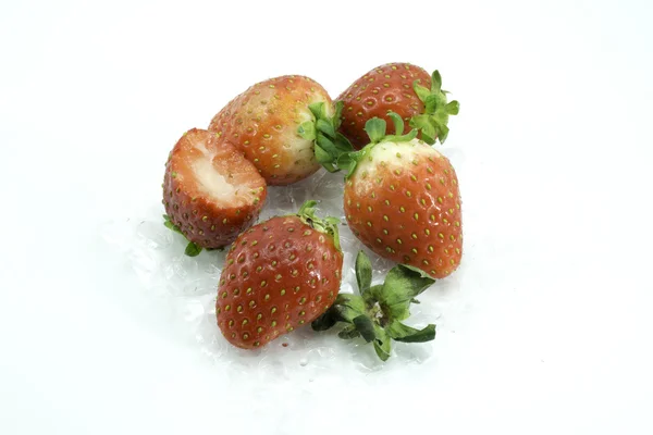 Strawberries white background — Stock Photo, Image