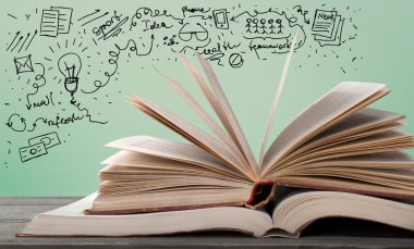 kitap çizim ile açın