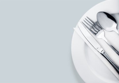 Çatal, kaşık ve bıçak izole 