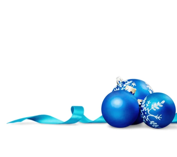 Blauwe kerstballen — Stockfoto