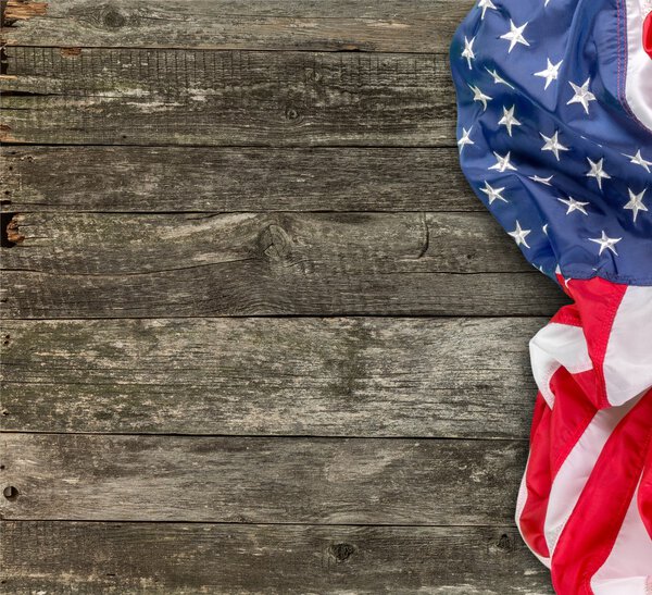 Closeup of  American flag