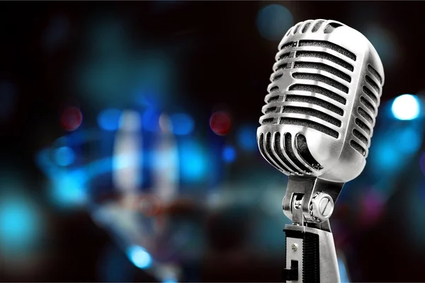 Retro style microphone — Stock Photo, Image