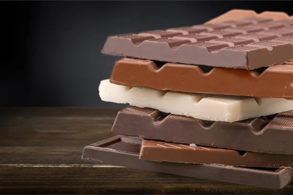 Lahodné čokolády, samostatný — Stock fotografie