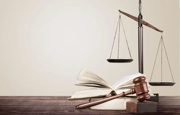 Justice Scales and books — Stock Photo, Image