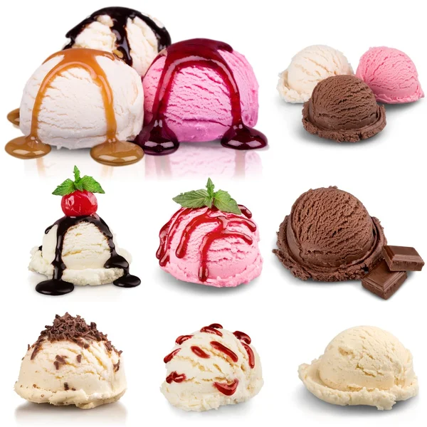 Helado scoop collage — Foto de Stock