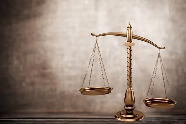 Law scales on table — Stock Photo, Image