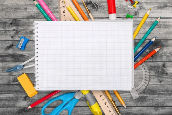 School supplies on  background — Stock Photo, Image