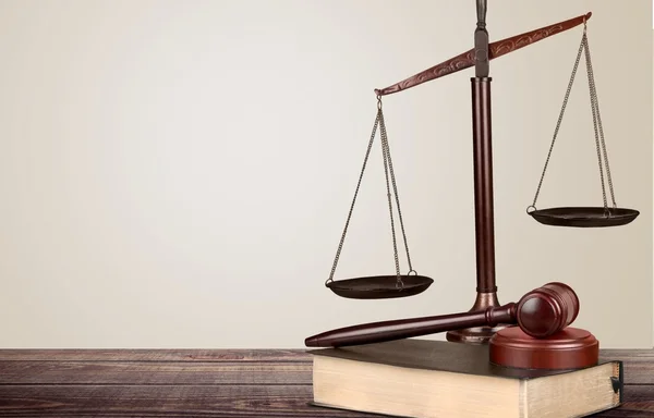 Justice Scales and book — Stock Photo, Image