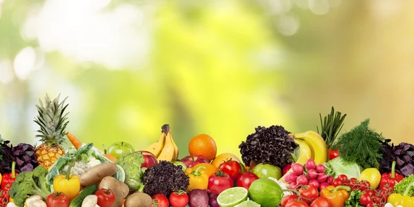 Composition with assorted  vegetables and fruits — Stock Photo, Image