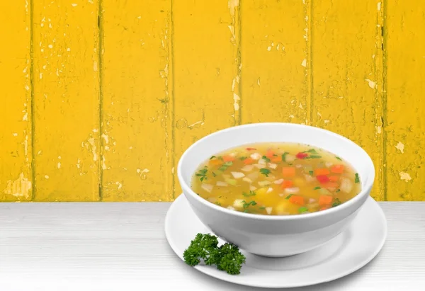 Vegetable soup isolated — Stock Photo, Image