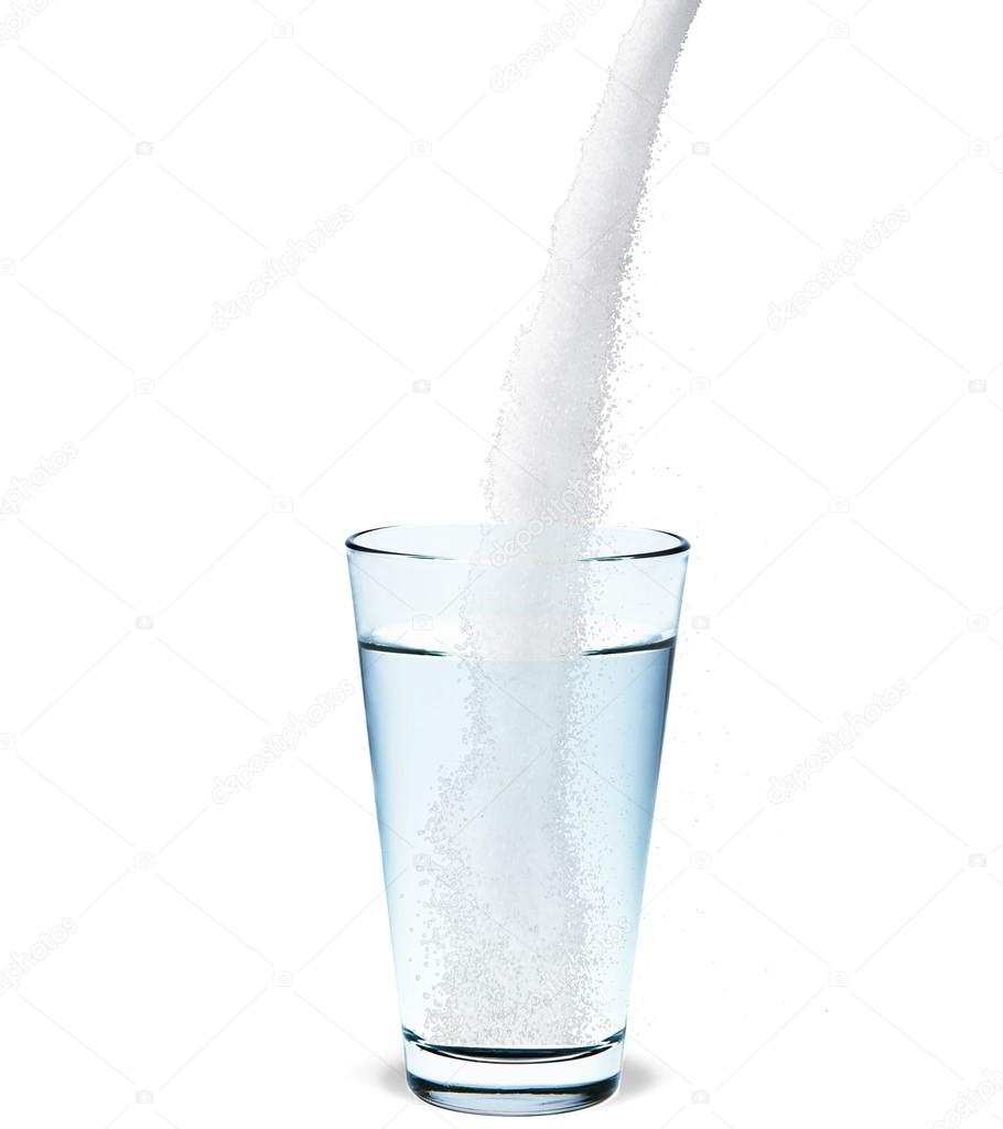 Pouring powder on water glass Stock Photo by ©billiondigital 114218372